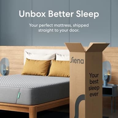 Siena 10” Full Memory Foam Mattress - Medium Firm - 180 Night Trial - Premium Pressure-Relieving Layers - 10 Year Warranty - Mattress in a Box - CertiPUR-US Certified - Image 5