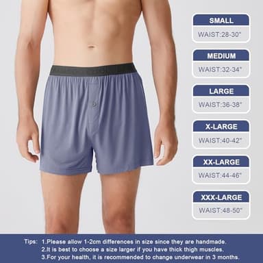 BAMBOO COOL Mens Boxer Shorts Underwear Soft Comfortable Breathable Knit Boxers Short for Men (5 Pack), XX-Large - Image 7