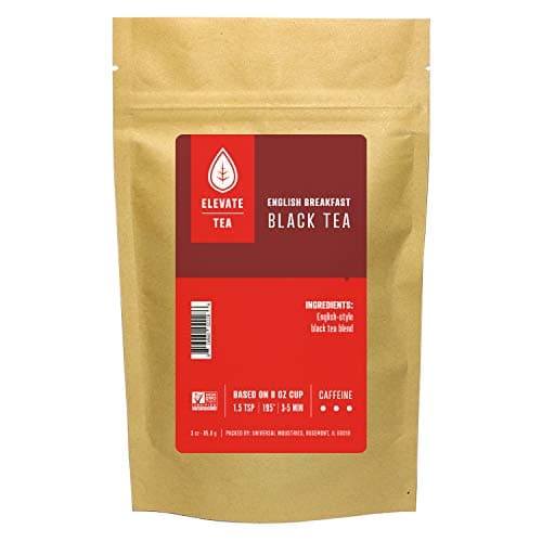 Elevate Tea ENGLISH BREAKFAST BLACK TEA, Loose Leaf Tea Blend, 30 servings, 3 Ounce Pouch, Caffeine Level: High, Single Unit, 3 Ounce (Pack of 1) - Image 1