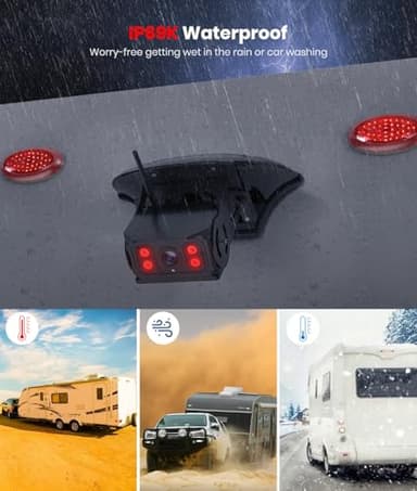 RV Backup Camera for Furrion pre-Wired System Pre-Wired:7" HD 1080P Video Recording Split Screen Rear View Camera,170°Wide Angle with IR Night Vision Back up Camera for RVs Campers and Trailers - Image 7