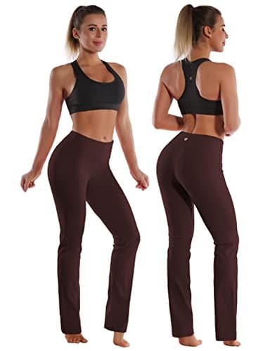 BUBBLELIME 29"/31"/33"/35" 4 Styles Women's Slim Fit Yoga Pants Tummy Control - Slim Fit_Mahoganymaroon M_35" Inseam - Image 2