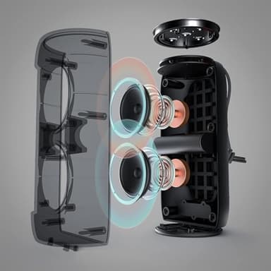 Monster S310 Upgraded Bluetooth Speaker, Portable Speaker, 30W True Wireless Stereo Pairing Deliver Dynamic Sound, IPX6 Waterproof, Bluetooth 5.2 Built-in Mic, 24H, for Family Outdoor Black - Image 2