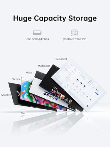 ACEMAGIC 16.0-inch Laptop, 2025 16GB DDR4 512GB SSD Windows 11 Laptop, Laptop Computer with Intel 12th Quad-Core Processor(Up to 3.6GHz), 1920P FHD Display, Metal Shell, WiFi 5, USB3.2, Type_C - Image 4