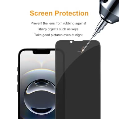 PEHAEL 3Pack for iPhone 16e/14/13/13 Pro Privacy Screen Protector Full Coverage Anti-Spy Tempered Glass Film 9H Hardness Easy Installation Bubble Free [6.1 inch] - Image 5