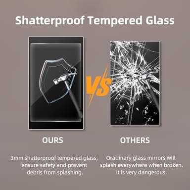 Hansong Vanity Mirror with Lights and Speaker22.8''x18.4'' Hollywood Makeup Mirror with 15 LED Bulbs Lighted Vanity Nakeup Mirror 3 Lighting Modes 10X Magnification White - Image 3