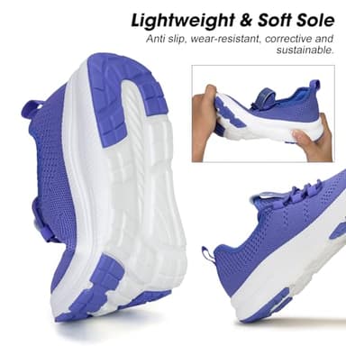 ZOVE Wide Toe Box Shoes Women Extra Wide Width Sneakers Ultra Light Road Running Shoes Non-Slip Tennis Sneakers Breathable Walking Athletic 8803 Blue 43 - Image 5