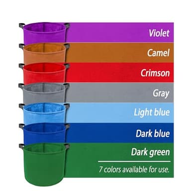 7 Pack 7 Gallon Plant Grow Bags - Mixed 7 Colors with Reinforced Handles & Aeration Design, Ideal for Tomato, Flowers & Fruits - Image 7