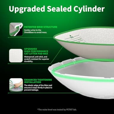 PETKIT 2025 Upgraded Automatic Cat Litter Box 2-Way Odor Remover & 20 Trash Bags,App Control Smart Robot with Anti-Scratch Inner Mat, Self-Cleaning Cat Litter Box True Integration & Structure Safety - Image 5