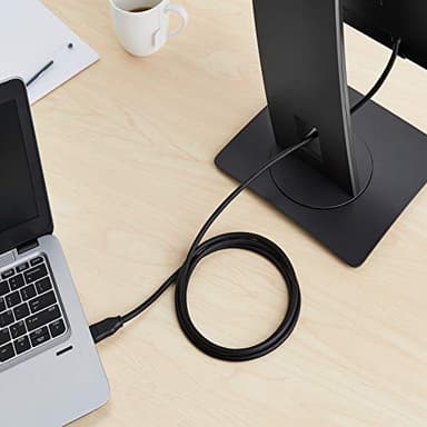 Amazon Basics DisplayPort 1.4 Cable, 32.4Gbps High-Speed, 8K@60Hz, 4K@120Hz, Dynamic HDR and 3D, Gold-Plated Plugs, 6 Foot, Black - Image 6