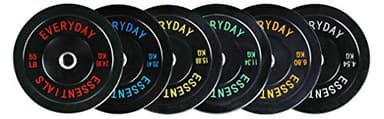 Fitvids 2" Olympic Bumper Weight Plates Set for Strength Training & Weightlifting, 260LB Set (10LB, 15LB, 25LB, 35LB, 45LB), Multiple Packages - Image 3