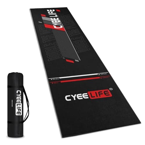 CyeeLife Darts Mat,297 X 66cm Professional Non Slip Carpet Mats for Floor and Dart Tips Protection,Black - Image 1