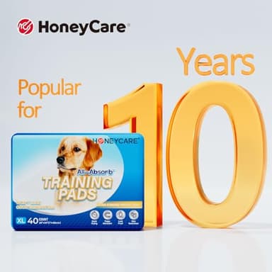 HONEY CARE All-Absorb, X-Large 28" x 34", 40 Count, Dog and Puppy Training Pads, Ultra Absorbent and Odor Eliminating, Leak-Proof 5-Layer Potty Training Pads with Quick-Dry Surface, Blue - Image 2