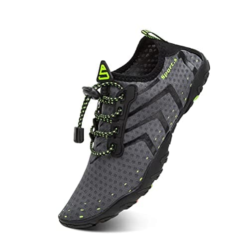 YALOX Water Shoes Men's Women's Swim Shoes Outdoor Beach Barefoot Quick-Dry Aqua Pool Socks Swimming Yoga Surfing Exercise(927Grey,42EU) - Image 1