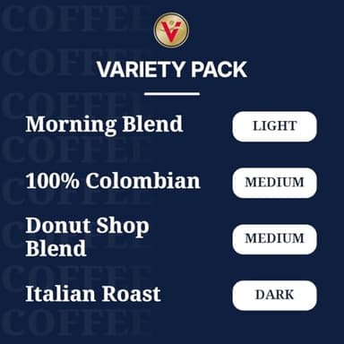 Victor Allen's Coffee Variety Pack (Morning Blend, 100% Colombian, Donut Shop Blend, and Italian Roast), 80 Count, Single Serve Coffee Pods for Keurig K-Cup Brewers - Image 2