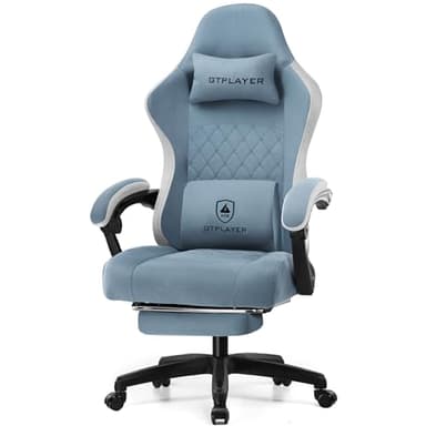 GTPLAYER Gaming Chair, Computer Office Chair with Pocket Spring Cushion, Linkage Armrests and Footrest, High Back Ergonomic Computer Chair with Lumbar Support Task Chair with Footrest - Image 5