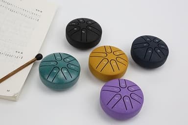 INGPARTNER Steel Tongue Drum Tundrum 3 Inch 6 Notes Hand Drum Rain Drum with Handpan Drum Mallets, Music Book, Sound Instrument for Musical Education Entertainment Yoga Chakra (Sword Shape) (Navy Blue - Image 8