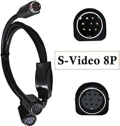 S-Video 8 Pin Mini DIN Y Splitter Cable, Mini 8-Pin DIN S-Video Male to 2 Female Y Splitter Extension Adapter Cable for TV Receiver, TV, Monitor, Projector,Etc(50CM/20Inch) (8pin M /2F - Image 4