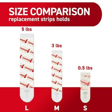 Command Damage Free Hanging Strips for Large Wall Hooks, Removable Adhesive, No Tools, 20 White Strips - Image 5