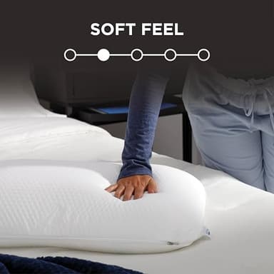 Tempur-Pedic Memory Foam Symphony Pillow Luxury Soft Feel, Standard, White - Image 2