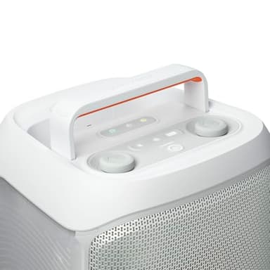 JBL PartyBox Club 120 - Portable Party Speaker with Foldable Handle, Powerful JBL Pro Sound, Futuristic lightshow, Up to 12 Hours of Play time, Splash Proof, Dual Mic & Guitar Inputs (White) - Image 10