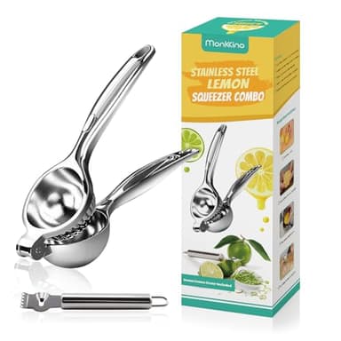 Monkkino Lemon Squeezer, Lemon Squeezer Juicer, Citrus Juicer Handheld, Metal Lemon Hand Press, Lime Squeezer Bar Tool, Manual Citrus Press w/Stainless Steel Zester - Image 7