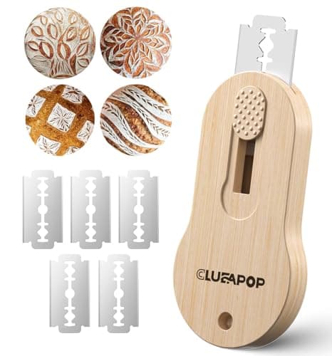 CLUEAPOP Extractable & Magnetic Bread Lame Dough Scoring Tool - Professional Sourdough Scoring Tool - Sourdough Bread Baking & Bread Scoring Tool - Scoring Patterns Booklet & 5 Razor Blades - Image 1