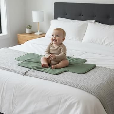 Portable Diaper Changing Pad - Soft and Easy to Clean Diaper Changing Mat for Babies - The Perfect Lightweight and Foldable Pad for Traveling - Image 6