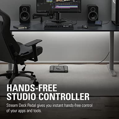 Elgato Stream Deck Pedal – Hands-Free Studio Controller, 3 Macro footswitches, Trigger Actions in apps and Software Like OBS, Twitch, YouTube and More, Works with Mac and PC - Image 2