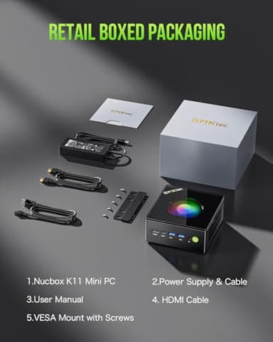 GMKtec K11 Gaming Mini PC, AMD Ryzen 9 8945HS(8C/16T, Up to 5.2GHz), 64GB DDR5 RAM 1TB Mini Desktop Computer, HDMI/Oculink/DisplayPort/USB4*2 - Image 9