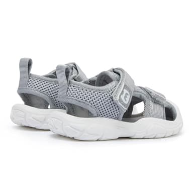 BMCiTYBM Toddler Boy Girl Closed Toe Summer Sandals Lightweight Shoes Infant Non-Slip First Walking Sneakers 6 9 12 18 24 Months Grey Size 7 Toddler - Image 6