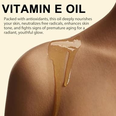 Vitamin E Oil, 75,000 IU, 100% Pure & Natural Vitamin E Oil for Skin, Face, Hair, Nails & Scars, Body Bath Moisturizing Dry Skin and Winkles, Non-GMO & Vegan (2 Fl Oz (Pack of 1)) - Image 6