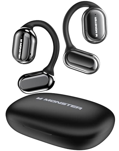 Monster Open Free AC100 Open Ear Headphones, Bluetooth 5.3 Wireless Earbuds with Earhooks, Immersive Stereo Sound by Dual Large Driver, Clear Talk, 30H Playtime,Waterproof Sport Earbuds for Running - Image 1