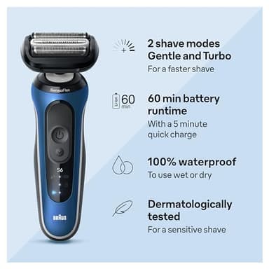 Braun Electric Shaver for Men, Series 6 6172cc, Wet & Dry Shave, Shaving Kit with SmartCare Center and Precision Trimmer - Image 2