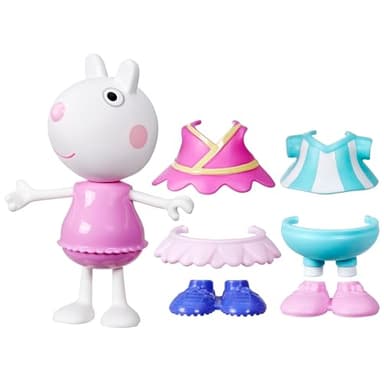 Peppa Pig Suzy Sheep-Up Figure with 6 Easy-On Fashion Accessories, 6-Inch Doll, Preschool Toys for Girls and Boys 3 and Up - Image 1