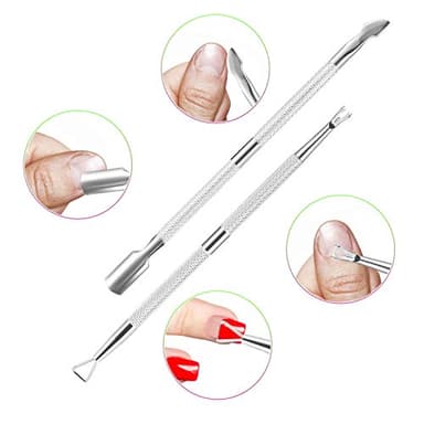 Cuticle Trimmer Cuticle Remover with Cuticle Pusher, XUNXMAS Professional Stainless Steel Durable Pedicure Manicure Tools Cutter Nipper Scissor Clipper for Fingernails and Toenails Dead Skin Silver - Image 5