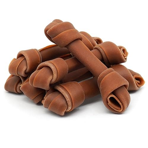 MON2SUN Rawhide Free Dog Treats, Peanut Butter Bones, 5 Inch 6 Count Chews for Small and Medium Dogs, Healthy Bones for Balanced Nutrition (Peanut Butter, 12.7 Ounce -Pack of 1) - Image 1