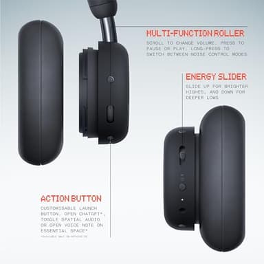 CMF by Nothing Headphone Pro Active Noise Canceling Wireless Headphones Bluetooth 5.4 Over The Ear Headset, 50H ANC Playtime, Bass&Treble Slider, Custom EQ&Spatial Audio, Hi-Res LDAC, Dark Grey - Image 4
