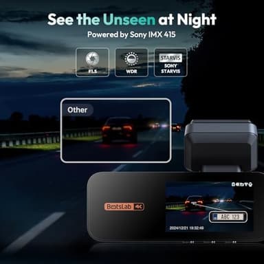 BOTSLAB 4K+2K Dual Dash Cam Front and Rear, Dashcam with Voice Control, STARVIS, ADAS Driver Alerts, Starry Night Vision, 24/7 Parking Monitor, 5.8GHz WiFi & GPS, Free 64GB Card, Loop Recording - Image 8