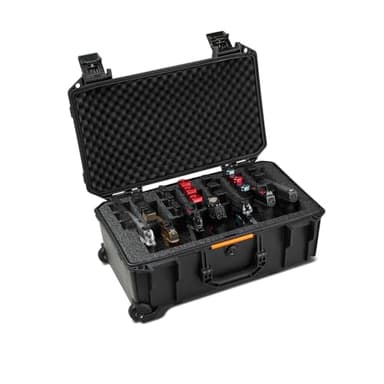 Pelican Vault v525 Pistol Case (Hard Shell) - 7 Pistol and 21 Magazine - Vertical Pre-Cut Foam Handgun Case (Black) - Image 2