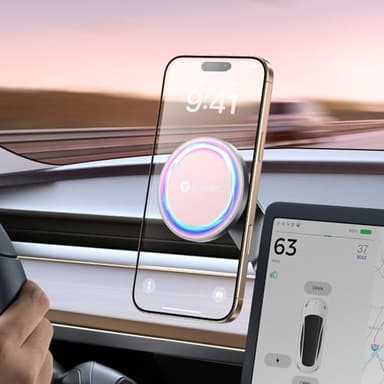 VICSEED Tesla Phone Mount【Strongest Magnet Power】Foldable Hidden Tesla Phone Holder Fit for All Phone, Tesla Model 3 Model Y for MagSafe Car Mount, Tesla Model 3 Accessories, Tesla Model Y Accessories - Image 1