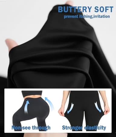 NEW YOUNG Capri Leggings with Pockets for Women High Waisted Workout Leggings Tummy Control Yoga Pants - Image 4