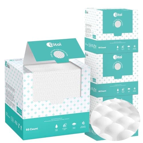 Ditoi Face Towels XL, Disposable Face Towel, Makeup Remover Dry Wipes 10"×12", Ultra Thick Soft Face Towelettes for Washing Face, 200 Count (4 Pack) - Image 1