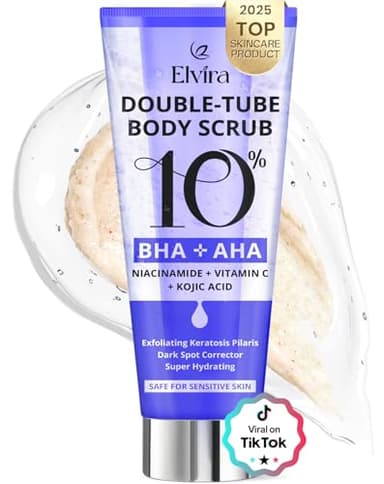 Elvira KP Bump Eraser Foot & Body Scrub, Exfoliating Scrub for Keratosis Pilaris, Smooth Skin with 10% AHA BHA & Niacinamide, Deep Moisturizing Cleanser for All Skin Types, Exfoliante para el Cuerpo - Image 1