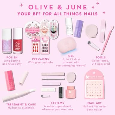 Olive & June Long Lasting Nail Polish | Plump Gel-Like Finish No Lamp Needed Lasts up to 10 days | Salon-Quality Color at Home | 15-Free, Vegan & Cruelty-Free Chip-Resistant Shine | World Lit, Mauve - Image 9