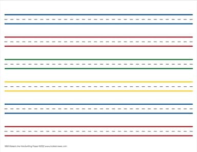 Barker Creek Raised Line Handwriting Paper 12-Pack, Use Sight and Touch to Strengthen Handwriting Skills with Color-Coded Raised Rules, 8.5" x 11", 600 Sheets (5503-12) - Image 4