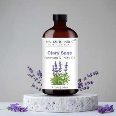 Majestic Pure Clary Sage Essential Oil with Glass Dropper - Huge 4 Fl Oz - 100% Pure and Natural Clary Sage Oil - Premium Grade Essential Oils for Diffuser, Aromatherapy, Soap and Candle Making - Image 2