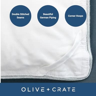 Olive + Crate 100% Viscose Derived from Bamboo - King Size - Hypoallergenic, Cooling & Moisture-Wicking Bedding - All Season Lightweight Plush Design - Organic King Comforter - 102"x90" - Image 7