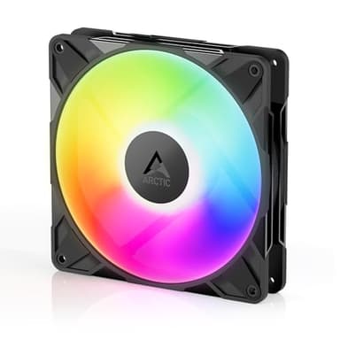 ARCTIC P14 Pro A-RGB (Black) - Powerful Premium Fan, 140 mm PWM Fan with Y-Cable Splitte, 400-2500 RPM, 0 RPM <5% PWM, 5V Digital RGB, Fluid Dynamic Bearing - Black - Image 1