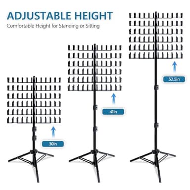 Eastdone Braiding Hair Rack Standing Extension Holder Hanger, 144 Pegs Divider for Separator Stand Display (Black) - Image 3