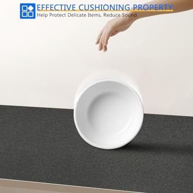 WochiTV Shelf Liner for Cabinets, Drawer 20 x 236 inches, Non Adhesive Non Slip Foam Rubber Mat for Kitchen, Pantry, Bathroom, Cupboard, Garage, Closet, Shelves, Drawer, Tool Box, Gray - Image 6